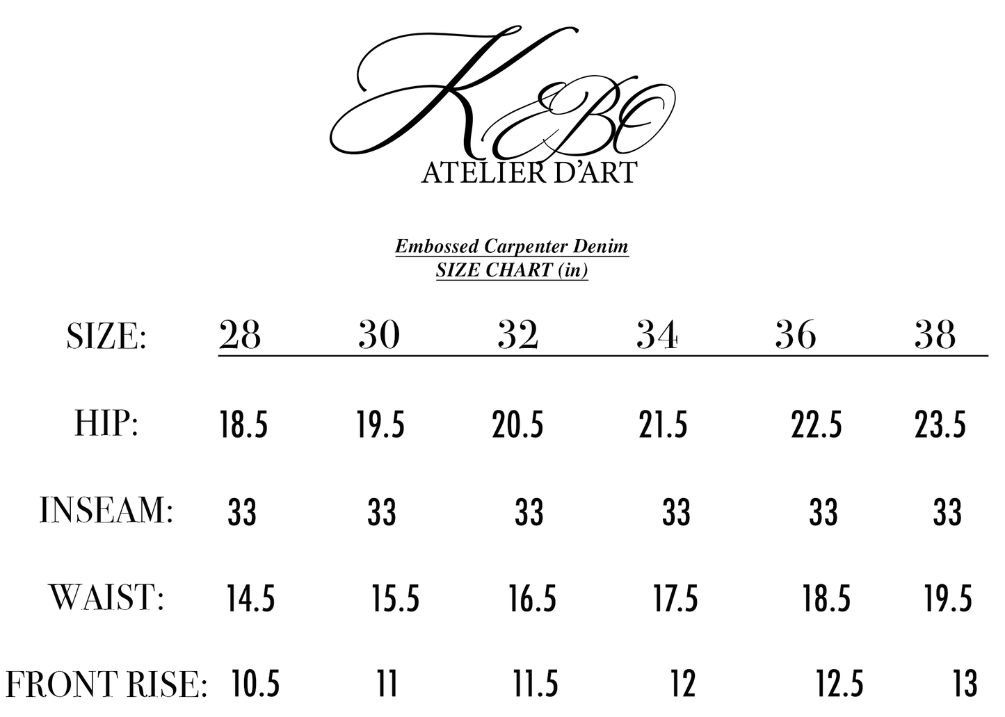 Embossed Carpenter Denim
